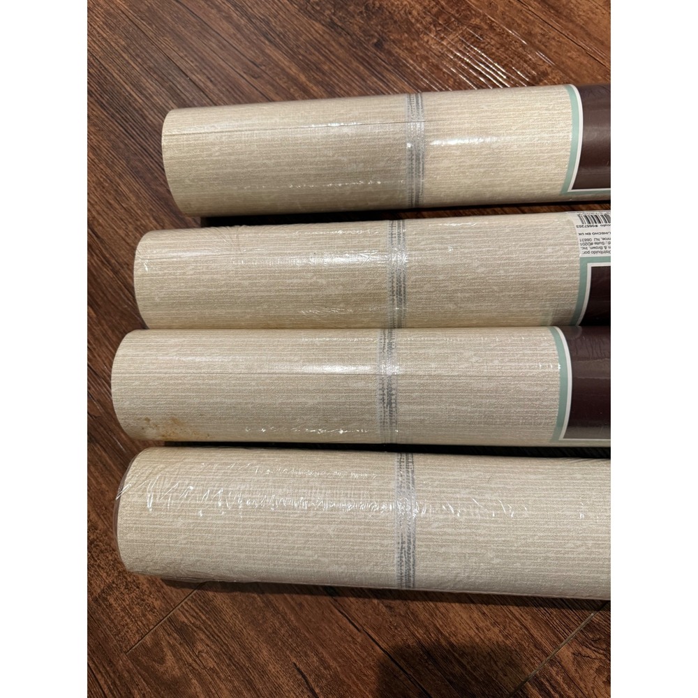 Allen Roth Linen Stripe Textured Wallpaper Roll 56 Sq‎ Ft 4 Rolls 11 yd x 20.5in - Picture 7 of 8